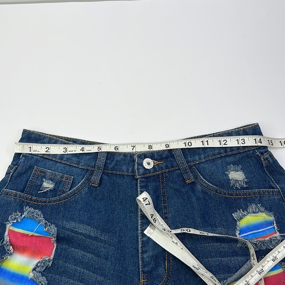 MISSLOOK DENIM DISTRESSED  SHORTS SZ M - Picture 5 of 7